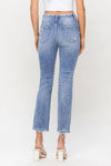 HIGH RISE CROP SLIM STRAIGHT JEANS