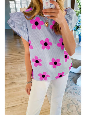 Jazzy Flower Print Blouse