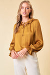 RUFFLED COLLAR BLOUSE - 41716T