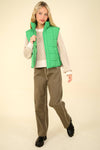 NJ90282-Solid Puffer Padded Warm Vest