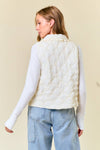 Ruffled Over-Sized Collar Quilted Vest