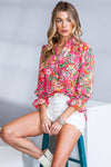 Sandy Boho Floral Print Blouse | S-XL