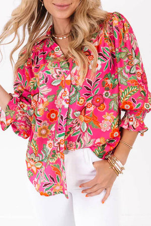 Sandy Boho Floral Print Blouse | S-XL