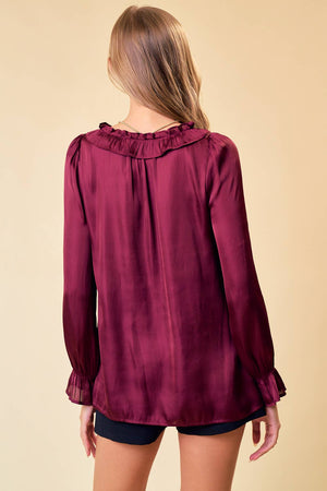 RUFFLED COLLAR BLOUSE - 41716T