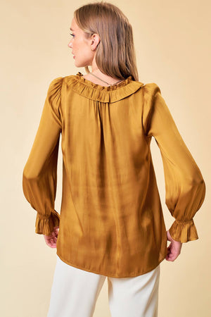 RUFFLED COLLAR BLOUSE - 41716T