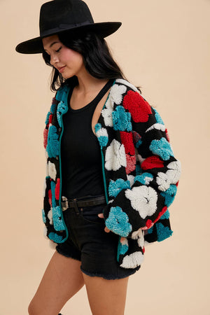 FLORAL TUFTED JACKET