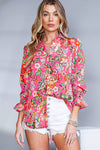 Sandy Boho Floral Print Blouse | S-XL