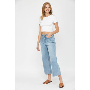 CROPPED WIDE LEG WITH FRONT POCKET