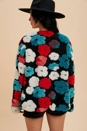 FLORAL TUFTED JACKET