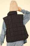 NJ90282-Solid Puffer Padded Warm Vest