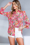 Sandy Boho Floral Print Blouse | S-XL