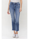 Mid Rise Crop Slim Straight