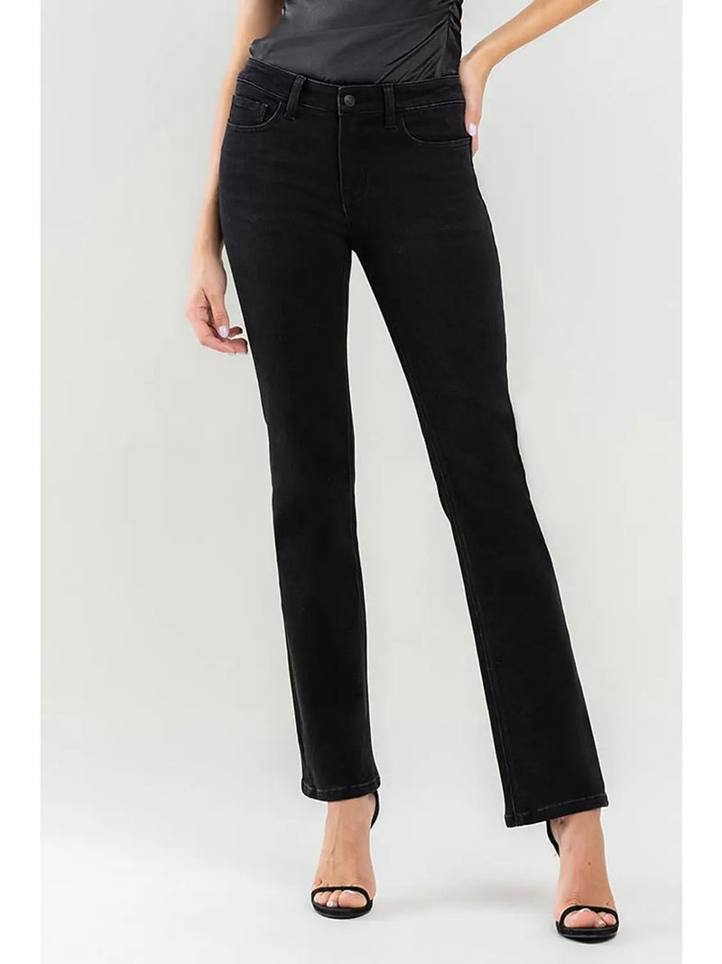 Mid Rise Bootcut Black Jeans