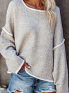 Casual crewneck pullover sweater