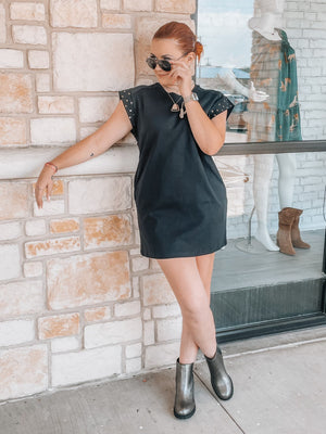 Black Dress With Short Sleeves