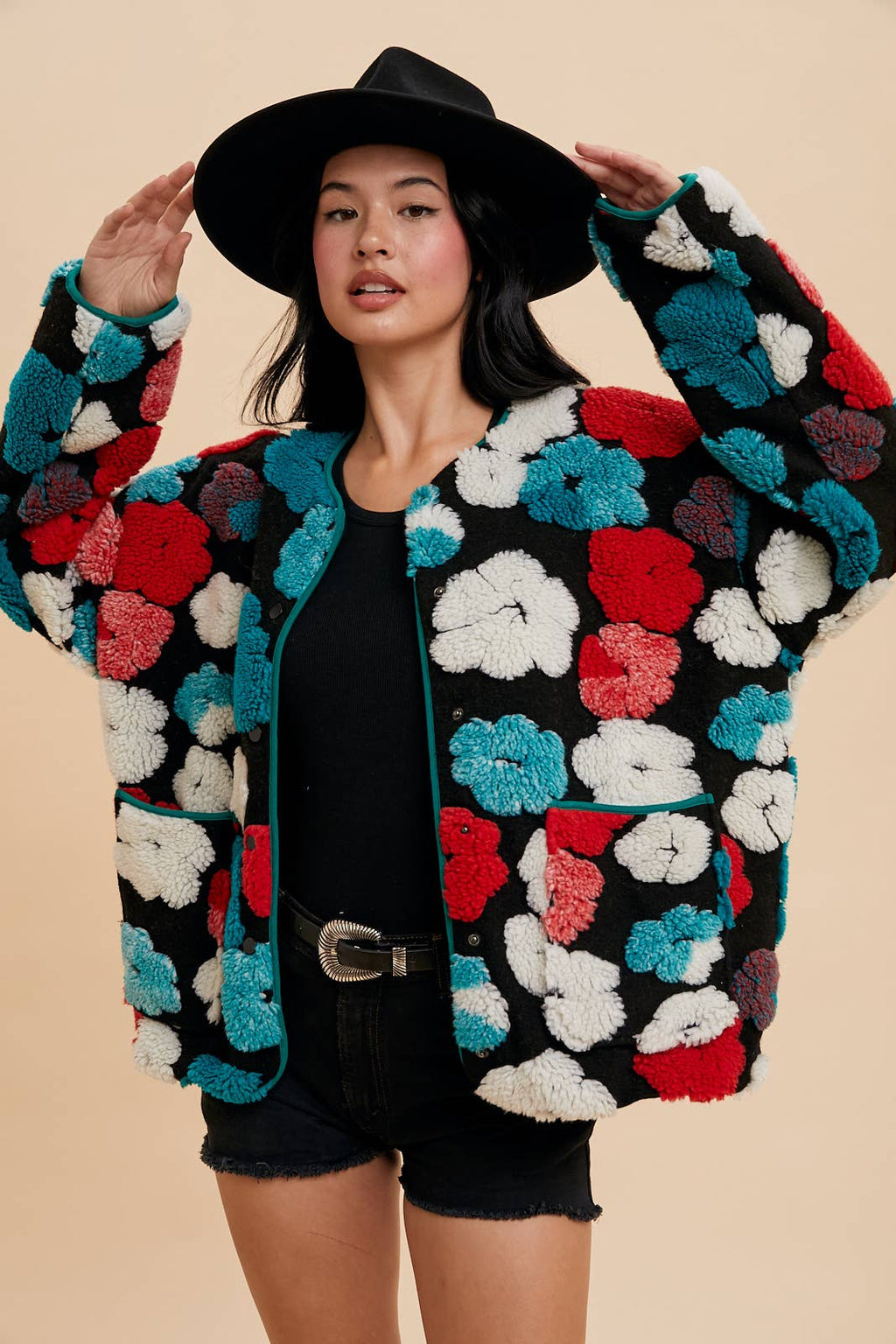 FLORAL TUFTED JACKET