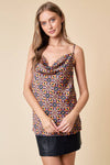 ABSTRACT PATTERN COWLNECK CAMI - 42111T