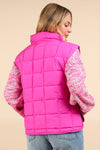 NJ90282-Solid Puffer Padded Warm Vest