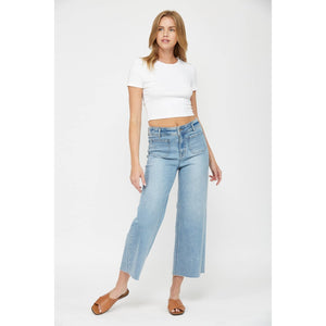 CROPPED WIDE LEG WITH FRONT POCKET