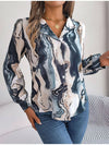 Contrast striped blouse top long sleeve shirt