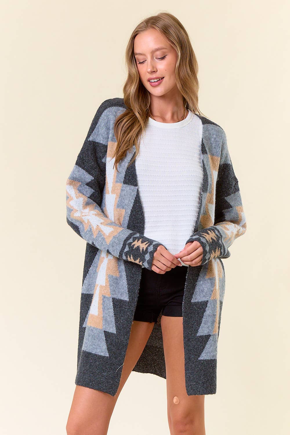 AZTEC SWEATER CARDIGAN - 10245J