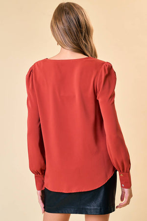 Scallop Neck Blouse - 41870T