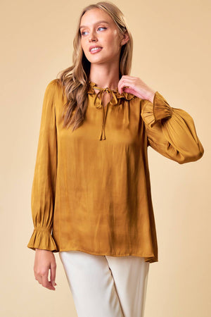 RUFFLED COLLAR BLOUSE - 41716T