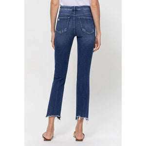 Flying monkey mid rise cropped straight jean