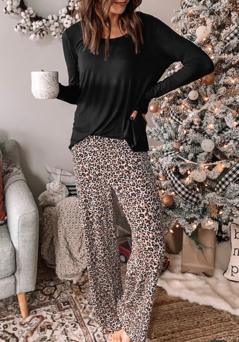 Leopard pajama set