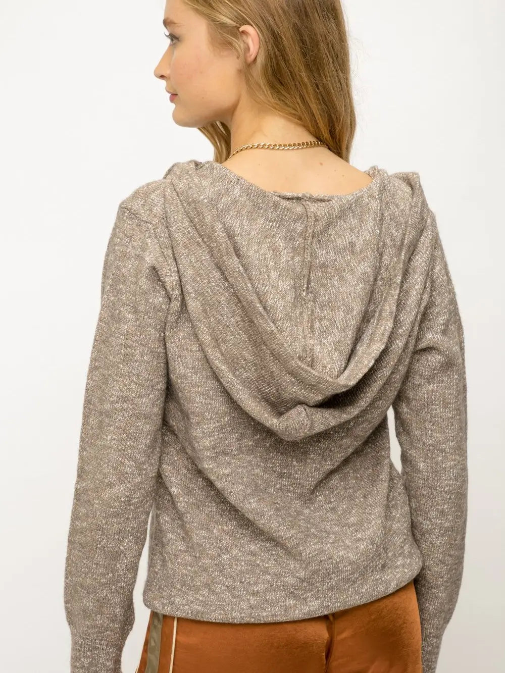 Taupe hooded sweater