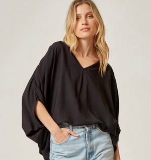 Black Poncho Top