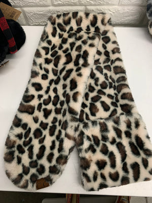 Leopard Faux Fur CC Scarf