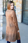 Suede Stitched Duster